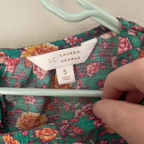 LC Lauren Conrad Floral Long Sleeve Boho Top Size Small - Picture 7 of 8